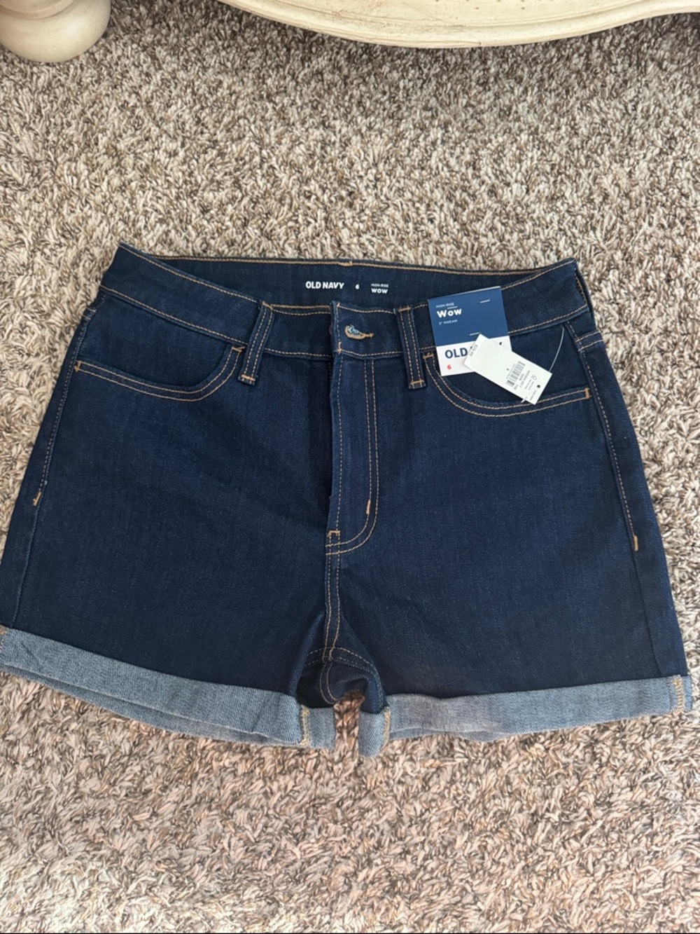 Old Navy Dark Indigo Rolled-Hem Denim Shorts